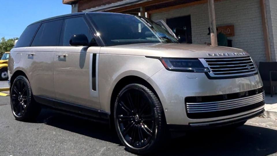 Champagne Range Rover at Tee Time Auto Spa