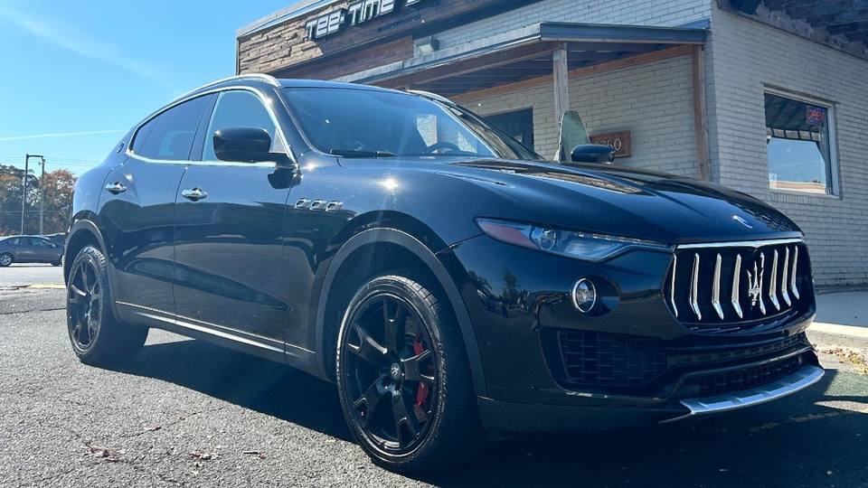 Black Maserati Levante at Tee Time Auto Spa